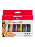 Набор акрила Talens "Amsterdam" Standart 6 цв*20 мл, портрет