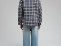 Утепленная куртка-рубашка в клетку