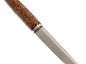 Нож Финка Том, сталь M390, рукоять карельская береза