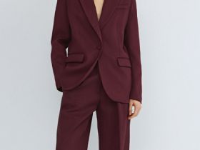 Прямые брюки cо складками, Фиолетовый