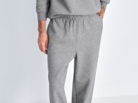 Спортивные брюки широкого кроя на высокой посадке