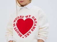 Свитшот оверсайз для девочек, Бежевый