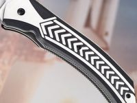 Полуавтоматический складной нож Lift Off Veff Serrations™, сталь AUS-8 Combo Edge, рукоять термопластик Zytel®/сталь