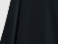 Поло из мягкой ткани с длинным рукавом, Черный