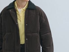 Утеплённая куртка из вельвета, Коричневый