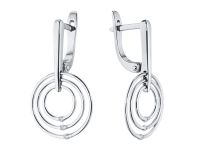 Серьги из белого золота с бриллиантами э0901сг09181100