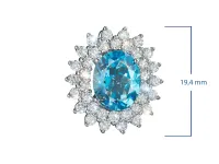 Серьги из белого золота с топазами э4771сг03210405