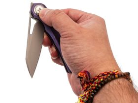 Складной нож Dr.Tech D4281P, сталь M390, рукоять TC4, фиолетовый