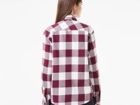 Женская хлопковая рубашка Lacoste в клетку