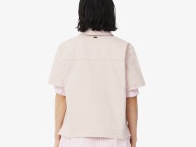 Женская рубашка-поло Lacoste свободного кроя из огранического хлопка