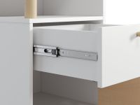 Стеллаж Дикинс 45x190 Береза/Белый