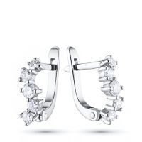 Серьги из белого золота с бриллиантами э4701сг10172900