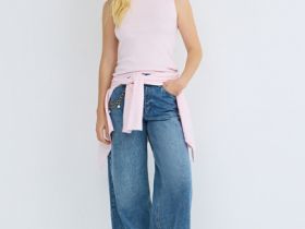 Базовая майка из трикотажа, Розовый