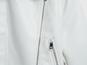 Куртка из искусственной кожи для девочек, Бежевый