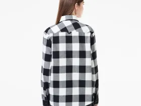 Женская хлопковая рубашка Lacoste в клетку