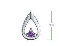 Подвеска из серебра с аметистом э0607пд03152300