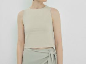 Укороченный топ, Бежевый