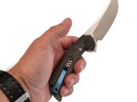 Складной нож Reate PL-7 сатин, сталь Nitro-V, рукоять микарта, черный