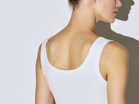 Базовая майка в рубчик, Белый