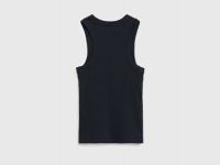 Майка в рубчик для девочек, Черный