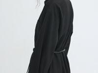 Рубашка с поясом-шнуром, Черный