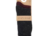 Носки Жанет, бордо/черные