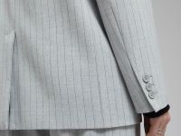 Однобортный жакет в полоску