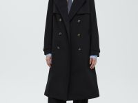 Двубортный тренч с поясом