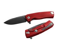 Нож складной LionSteel ROK A RB, сталь Black (Mil Spec) Finish Bhler M390, рукоять алюминий, красный