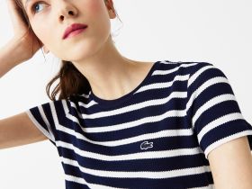Женская футболка Lacoste приталенного кроя