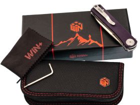 Складной нож Dr.Tech W3896GP, сталь D2, рукоять G10, фиолетовый