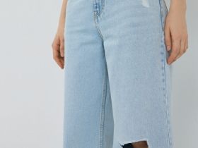 Прямые свободные джинсы, Голубой