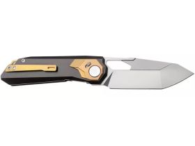 Складной нож Remette Peregrine Falcon, сталь M390, рукоять титан, коричневый/золотистый