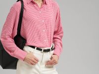 Рубашка прямого кроя в клетку