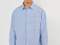 Рубашка в полоску, Синий