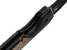 Складной нож Kizer Militaw black сталь Nitro-V, рукоять Black G10/Brown Micarta