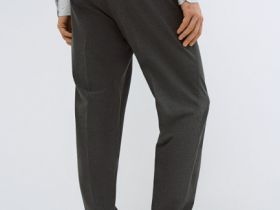 Прямые брюки с эластичным поясом, Серый