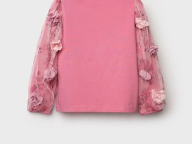 Джемпер трикотажный для девочек (футболка с длинными рукавами)