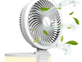 Вентилятор настольный с ночником WIWU Wi-FS05 складной 4000мАч (белый)