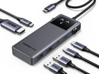 Адаптер UGREEN UNO 6-in-1 USB-C+HDMI+USB-A+USB-C серый