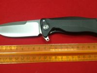 Нож складной LionSteel SR11A BS, сталь Uddeholm Sleipner®, рукоять алюминий (Black Solid® Aluminum)