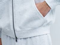 Объёмная толстовка на молнии, Серый