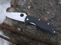 Складной нож Spyderco Tenacious, сталь 8Cr13MOV Satin Plain, рукоять стеклотекстолит G10, чёрный