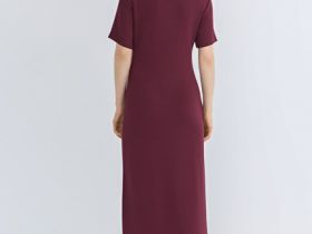 Платье-футболка с декором, Фиолетовый