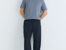 Базовое поло из хлопка, Синий