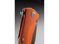 Нож складной LionSteel KUR OR G10 Orange Flipper, сталь Uddeholm Sleipner®, стеклотекстолит, оранжевый