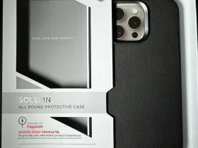 Чехол-накладка Puloka Solemn Magsafe для iPhone 15 Pro Max пластиковый/текстура (черный)