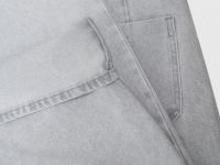 Широкие укороченные джинсы с ремнём, Серый