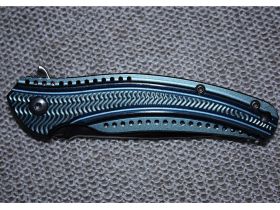 Складной нож CRKT Ripple 2 Blue, сталь Acuto 440, рукоять нержавеющая сталь