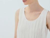 Майка из ткани с жатым эффектом, Бежевый